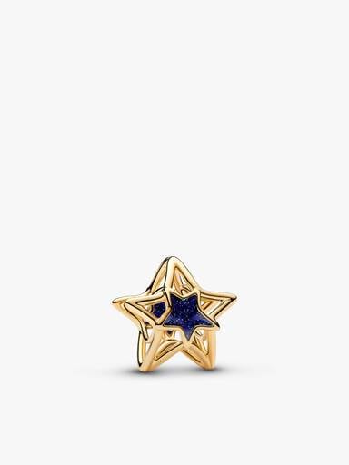 Golden Star and Planet Charm Duo