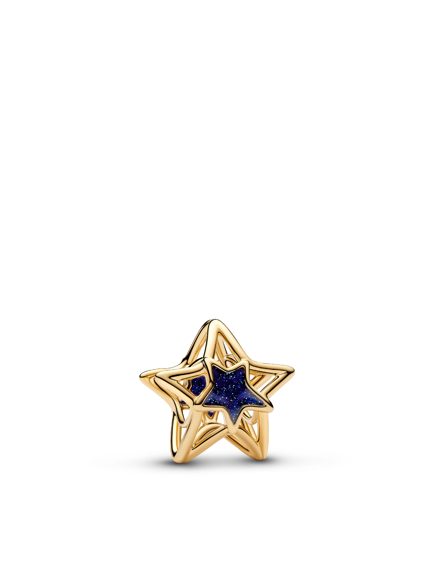 Golden Star and Planet Charm Duo