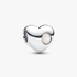 June Engravable White Stone Heart Charm June Engravable White Stone Heart Charm