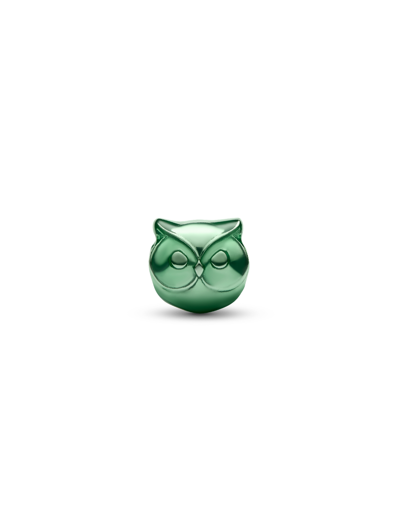 Mini charm Hibou vert