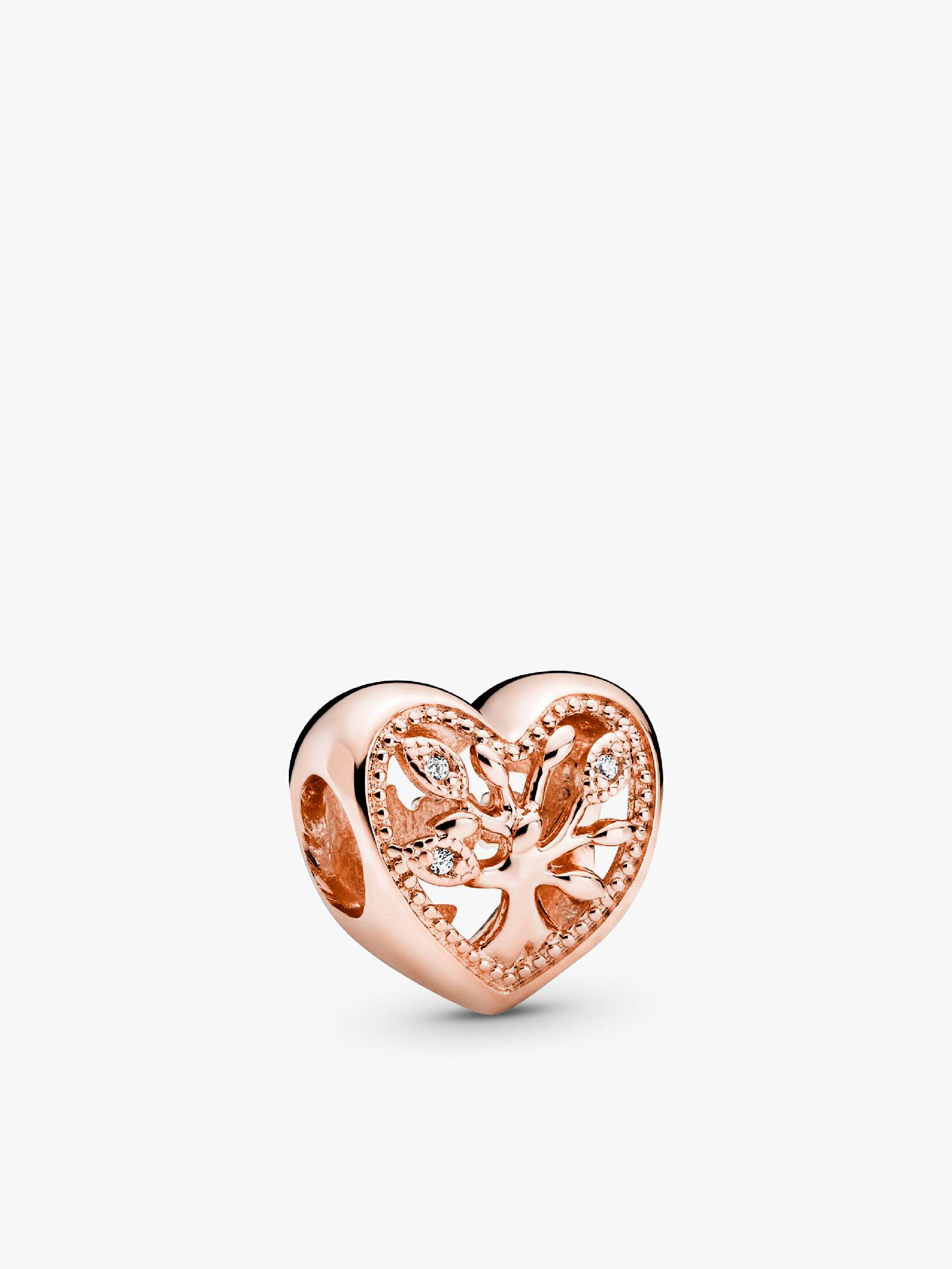 FINAL SALE - Openwork Family Tree Heart Charm