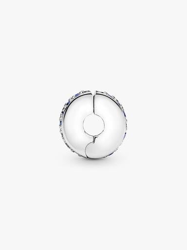 Blue Pavé Clip Charm