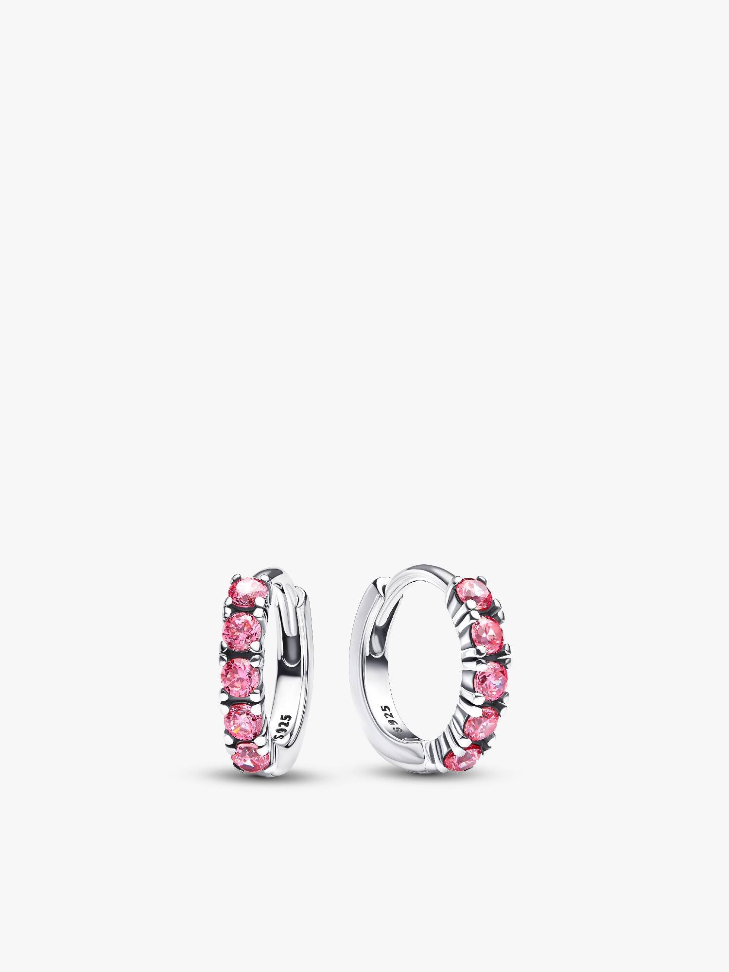 Pink Huggie Earrings