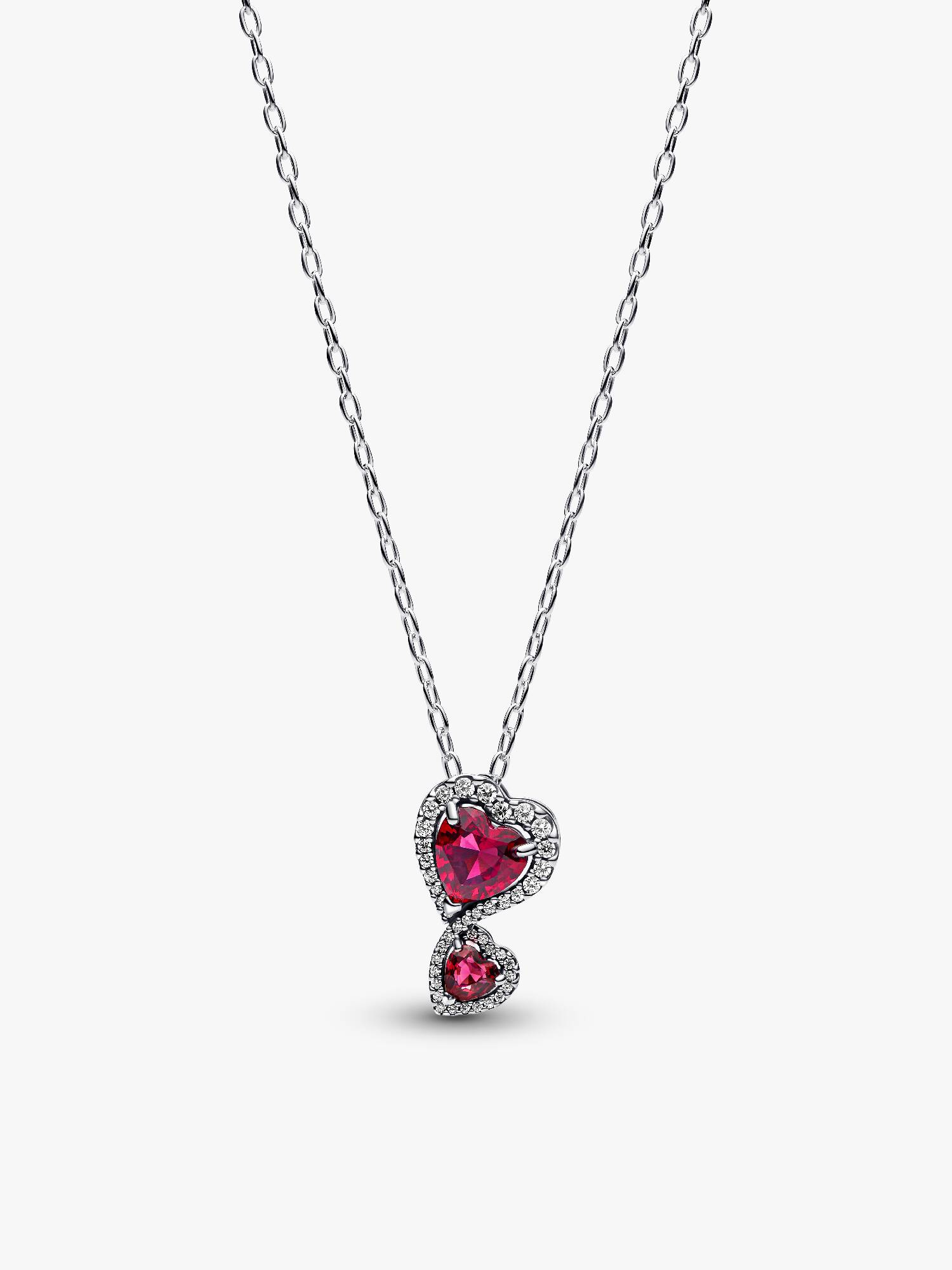 Red Halo Hearts Pendant Necklace