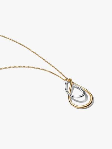 Two-Tone Double Pendant Necklace