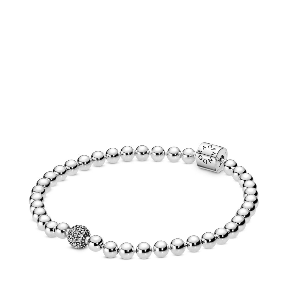 Beads & Pavé Bracelet | Sterling silver | Pandora Canada