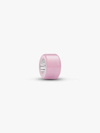 Mini charm en verre de Murano rose