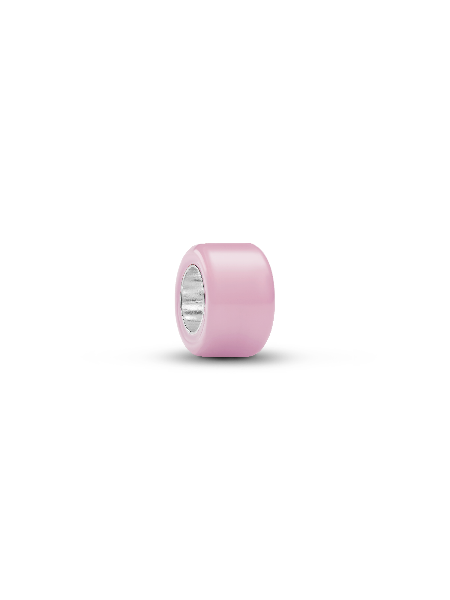 Mini charm en verre de Murano rose