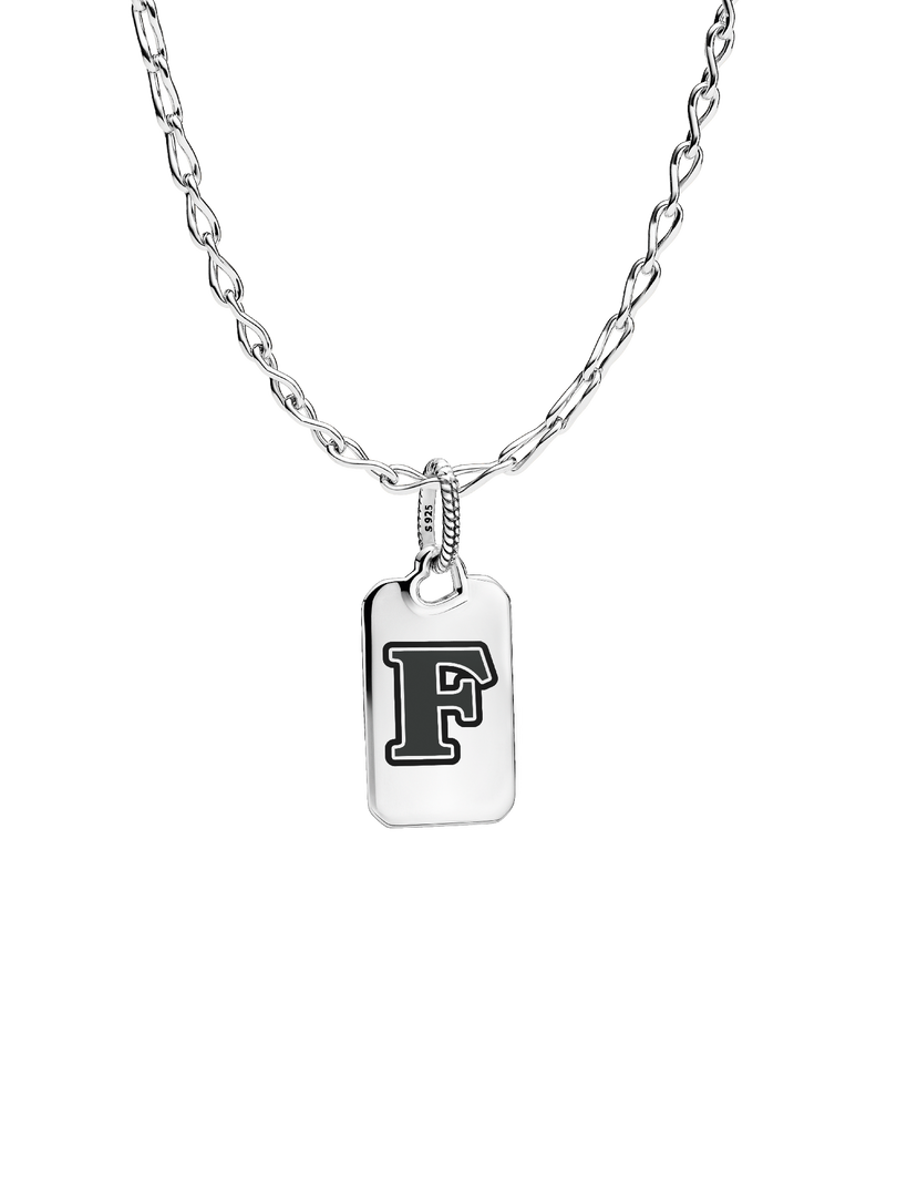 Letter F Rectangle Pendant