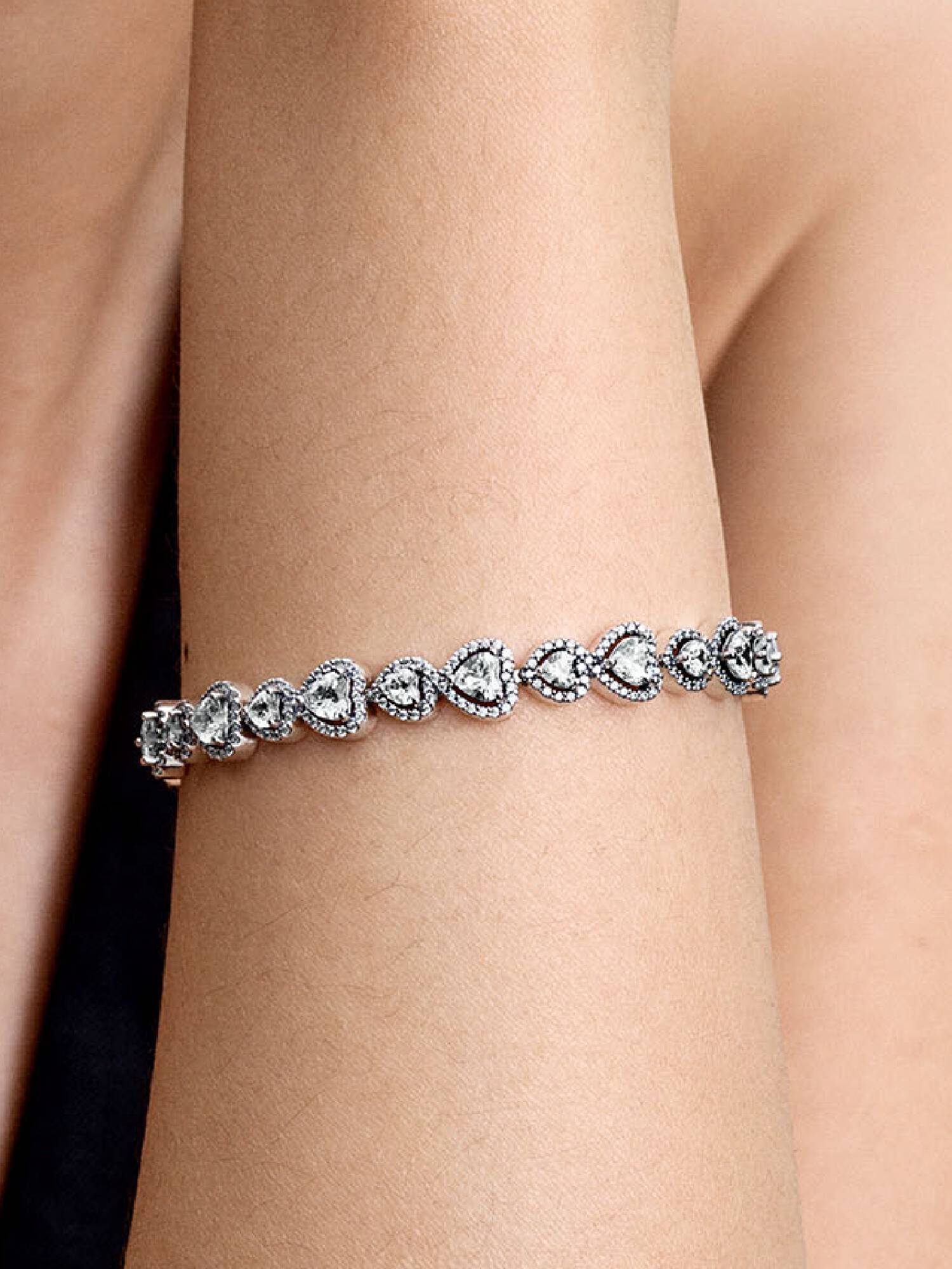 Bracelet Cœurs et halo