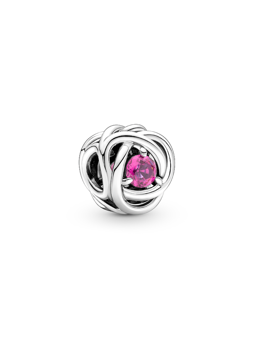 October Pink Eternity Circle Charm