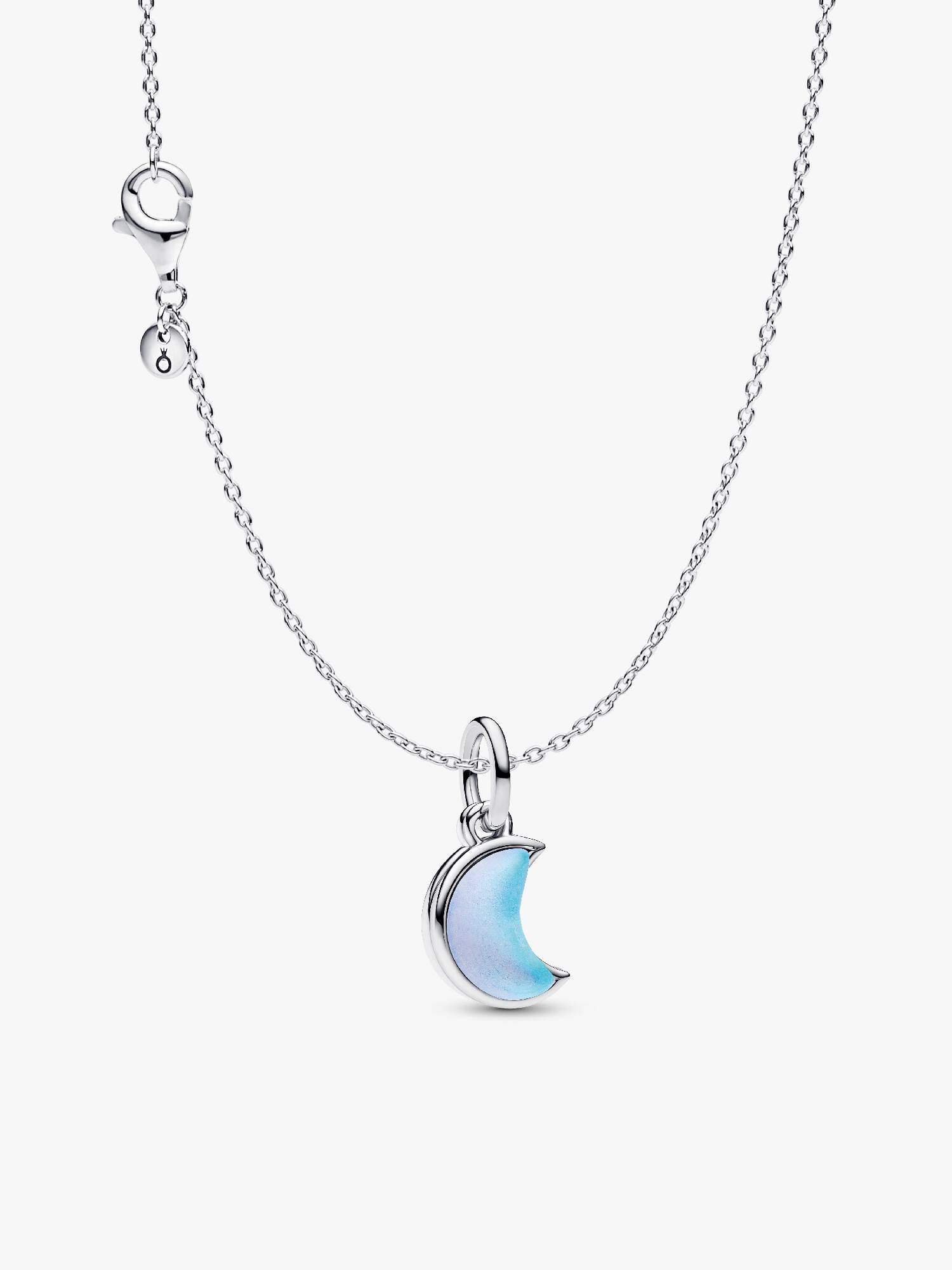Collier à pendentif Croissant de lune scintillant
