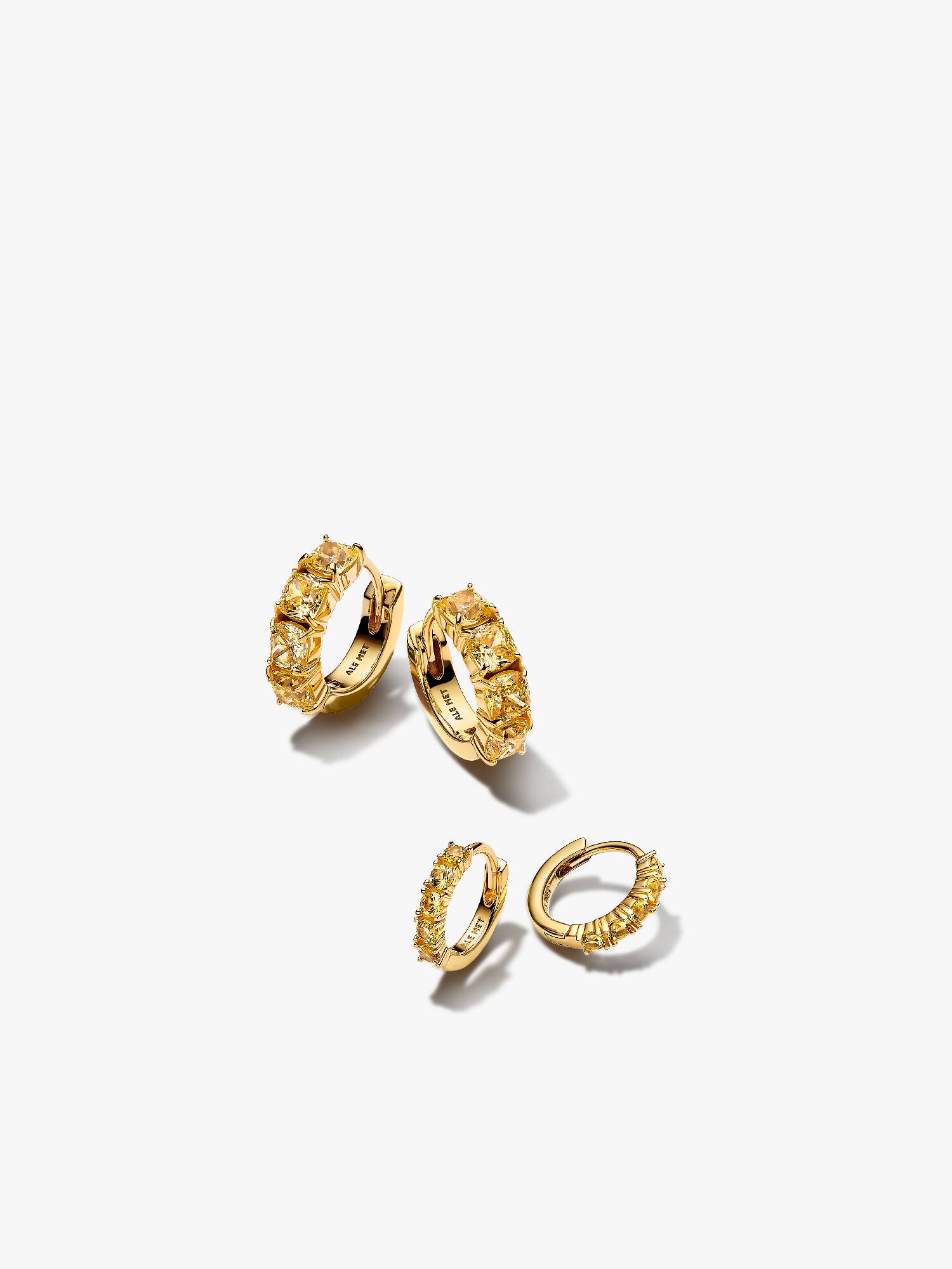 Sparkling Yellow Earring Stack