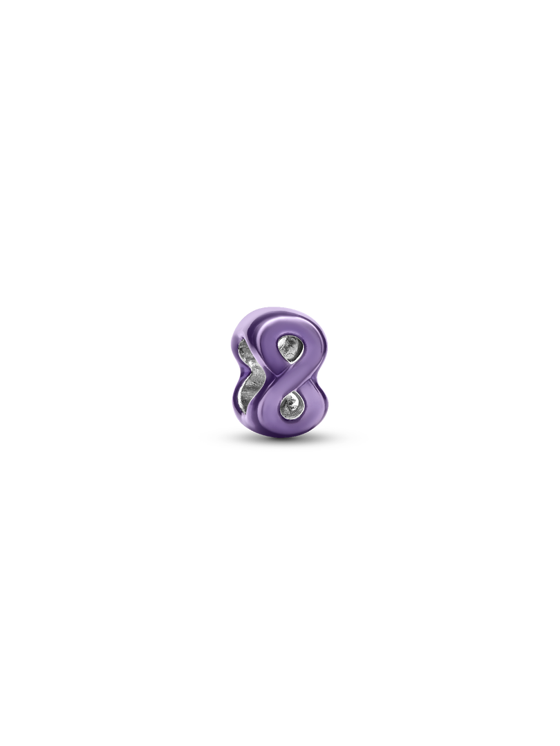 Mini charm Infini mauve