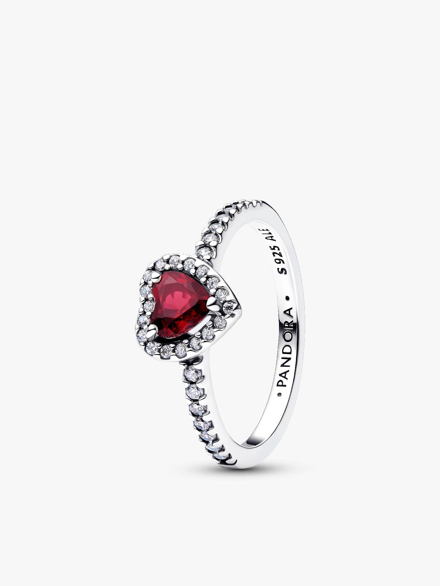 Elevated Fuchsia Rose Heart Ring