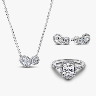Ensemble de bijoux Halo enveloppant