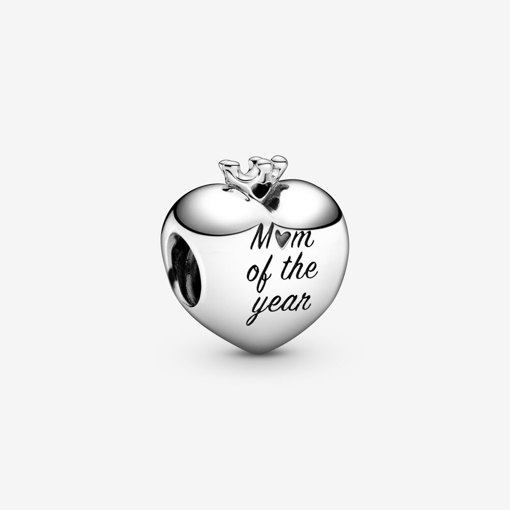 Charm Coeur « Mom of the year » | Argent sterling | Pandora Canada