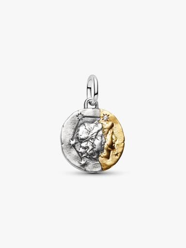 Gemini Zodiac Medallion Charm