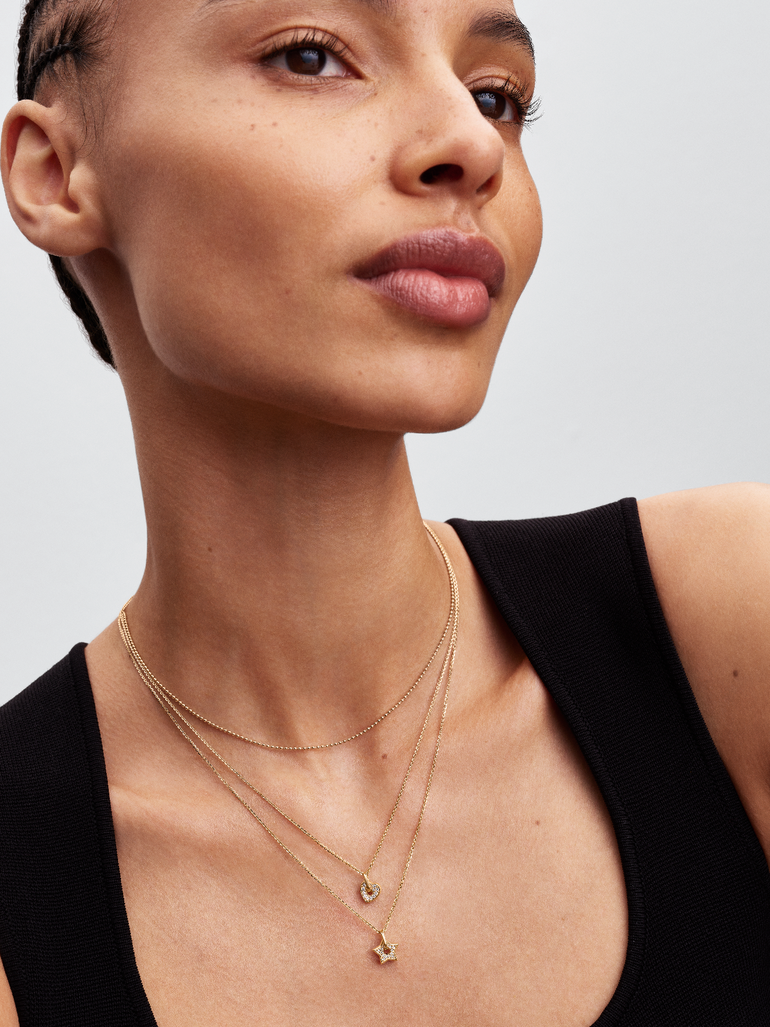 Pandora Talisman 14k Gold Lab-grown Diamond Pavé Star Pendant Necklace