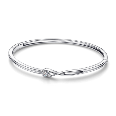 Pandora Infinite diamant cultivé en laboratoire bracelet rigide avec 0,15 carat tw en argent sterling