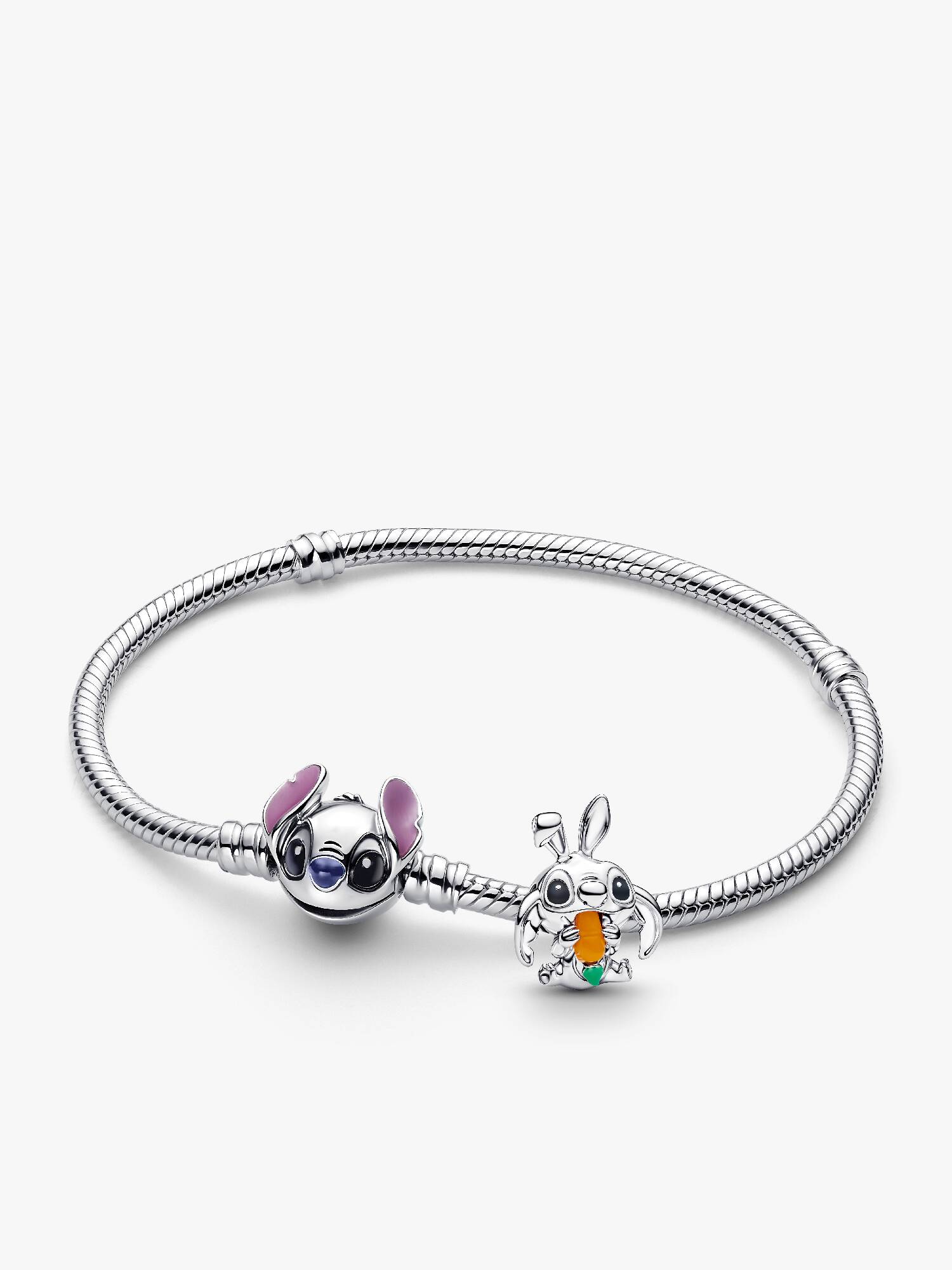 Disney Stitch Easter Bunny Charm Bracelet Set
