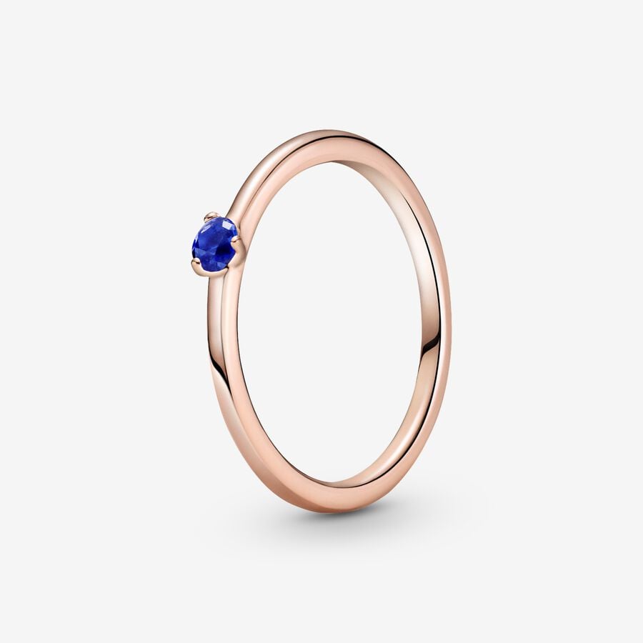 FINAL SALE - Stellar Blue Solitaire Ring image number 0
