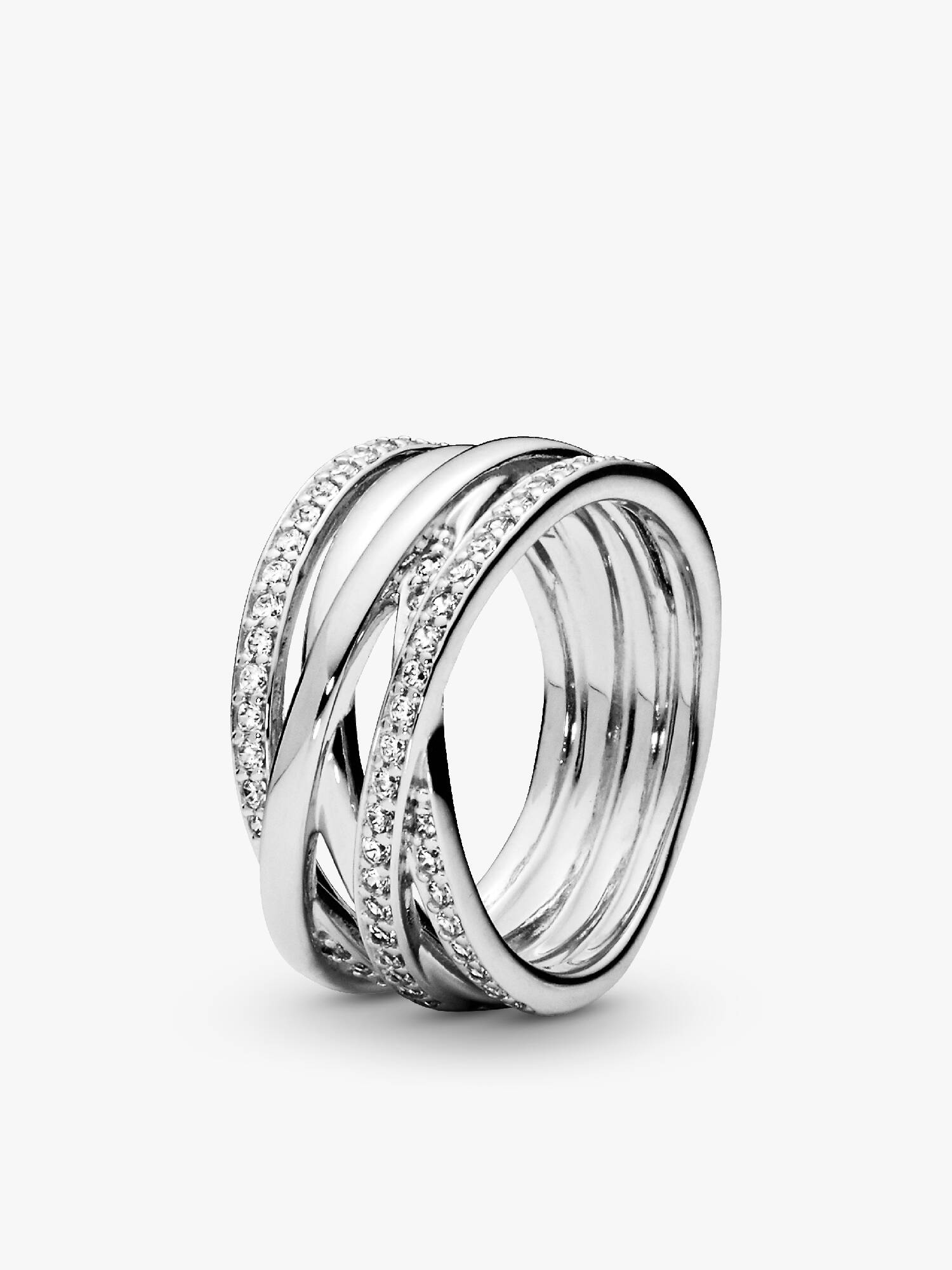 Bague lignes brillantes et scintillantes
