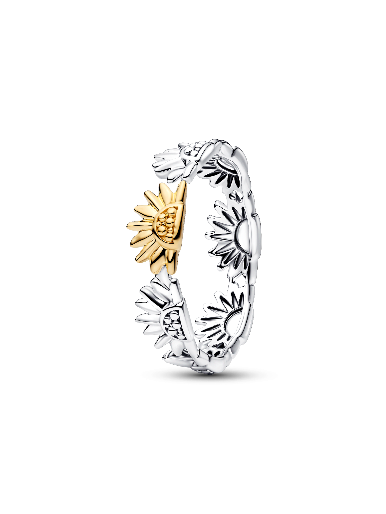 Sunflower Two-Tone Band Ring