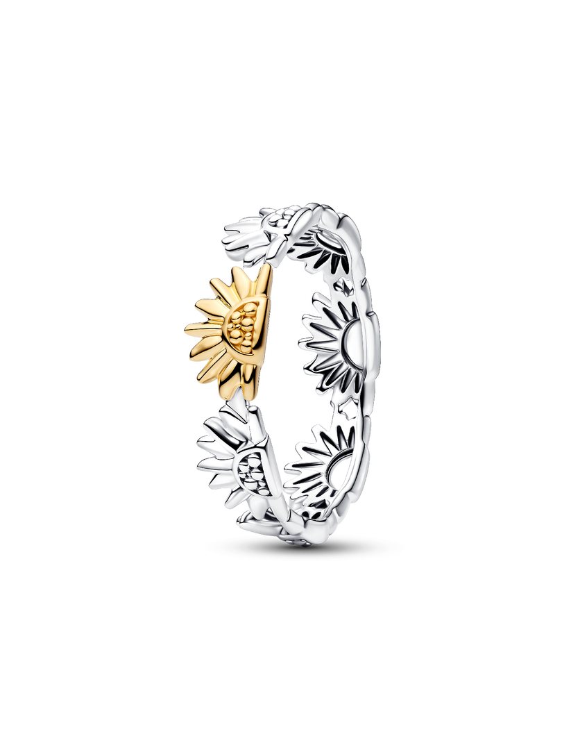 Sunflower Two-Tone Band Ring