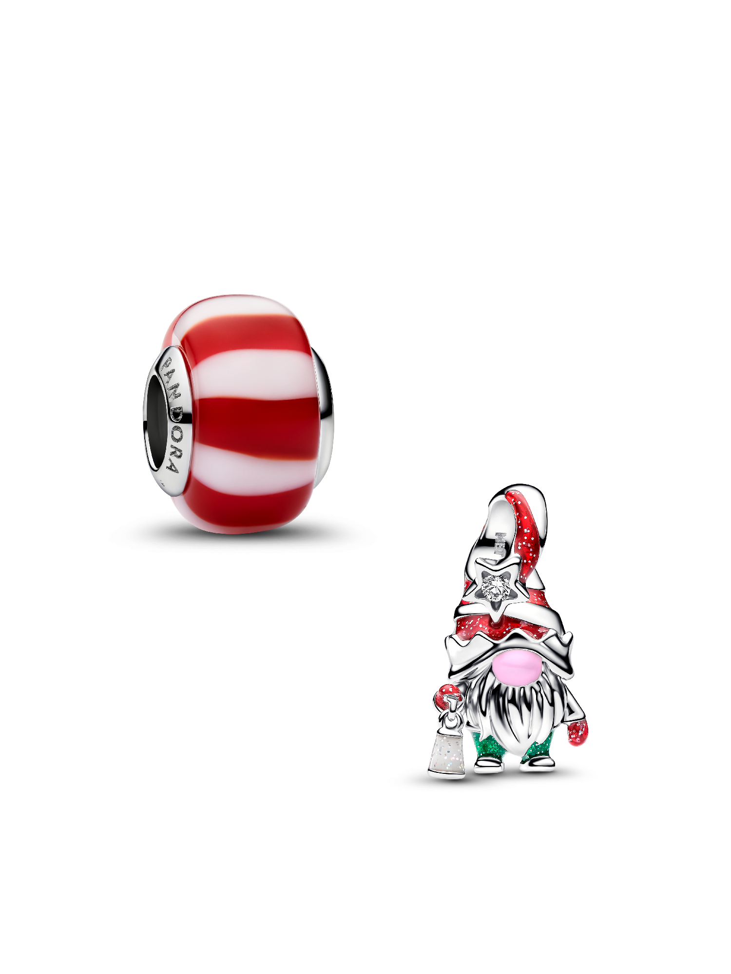 Glow-in-the-dark Gnome Charm Duo