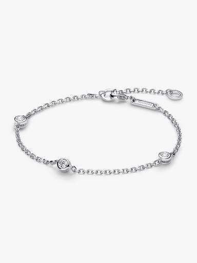 FINAL SALE - Pandora Era Lab-Grown Diamond Bezel Station Chain Bracelet