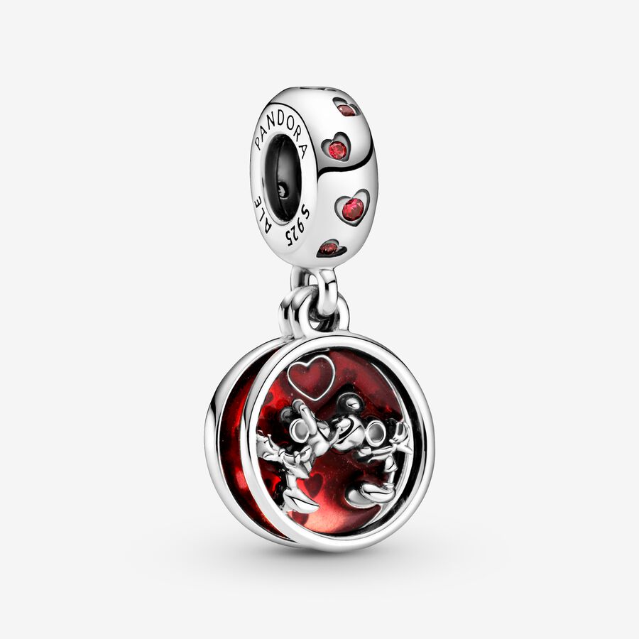 Charm-pendentif Mickey Mouse et Minnie Mouse Amour et bisous image number 0
