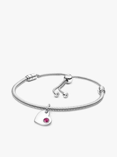 Bracelet avec charm-pendentif gravable Juillet
