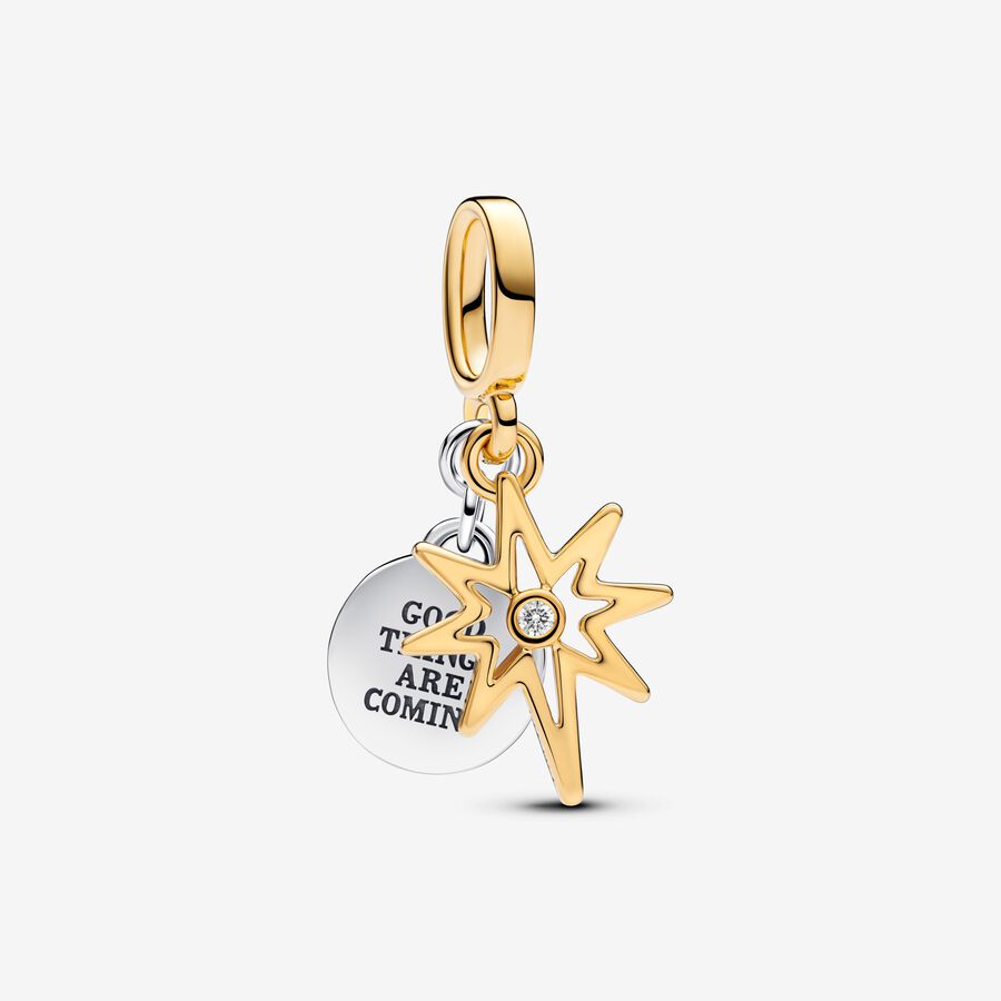 393600c01 Engravable North Star Lab-grown Diamond Dangle Charm | Pendant | Two ...