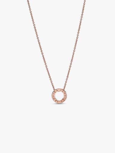 FINAL SALE - Pandora Logo Pavé Circle Collier Necklace