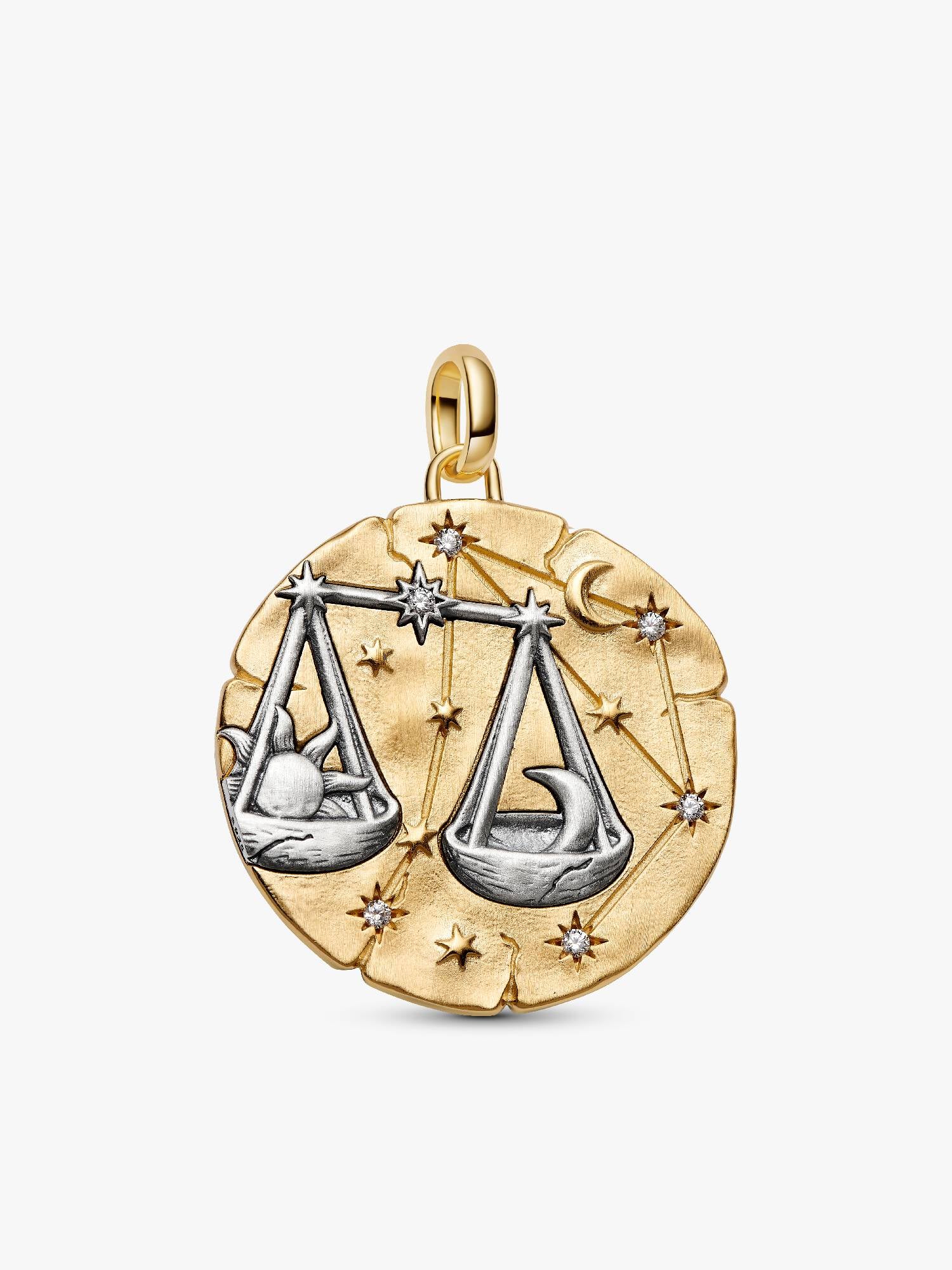 Libra Zodiac Oversized Medallion Charm