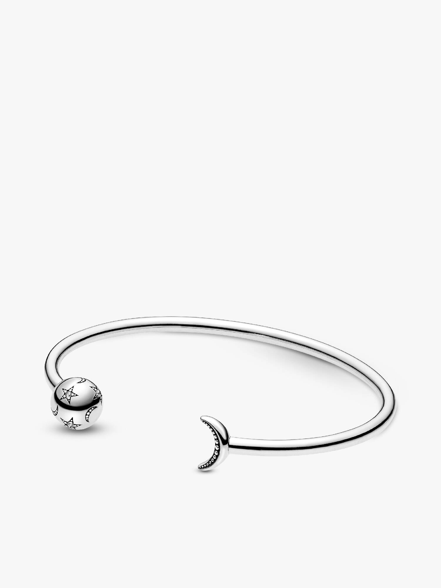 VENTE FINALE - Bracelet rigide ouvert Lune et étoiles Pandora Moments