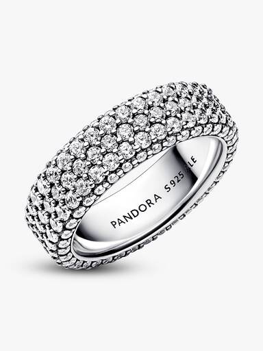 Pavé Triple-row Ring