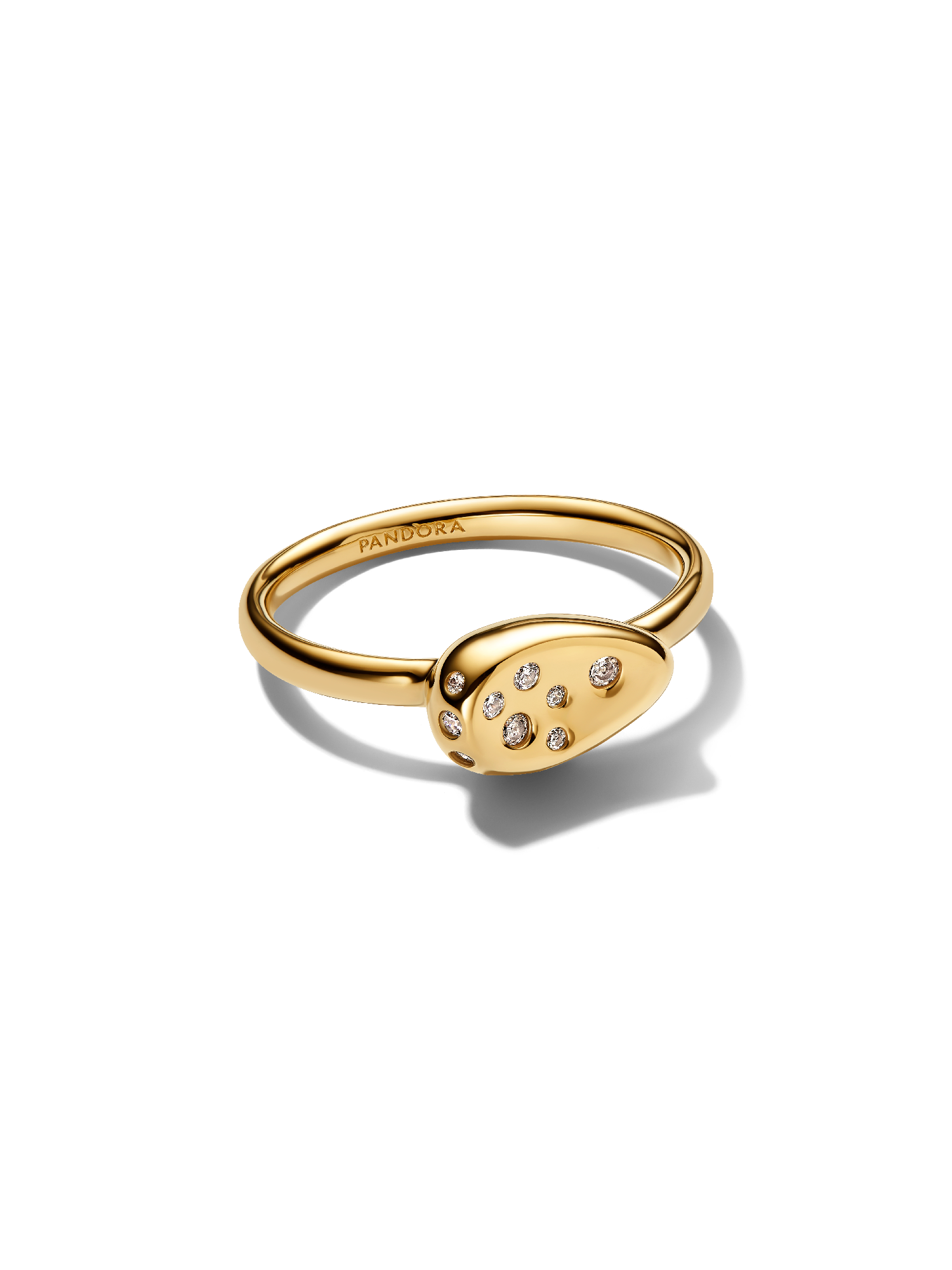 Small Stone-Set Oval Signet Ring