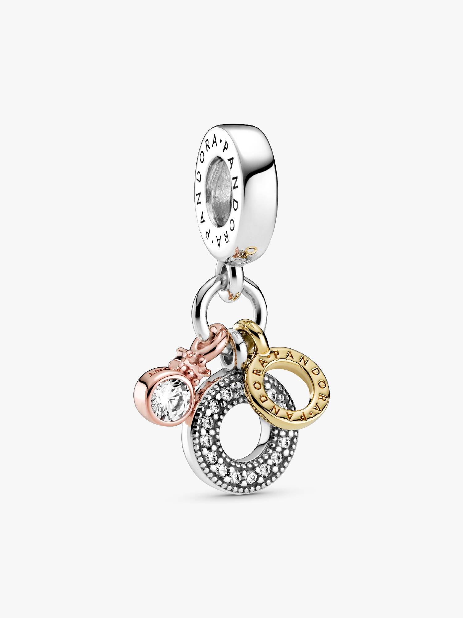FINAL SALE - Triple Monogram & Logo Dangle Charm