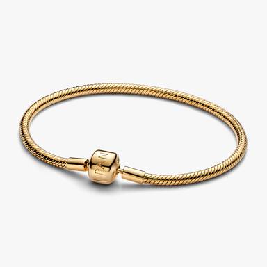 Gold-Plated Engravable Link Bar & Charm Bracelet Stacking Duo