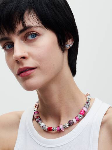 Heart Clasp Snake Chain Necklace