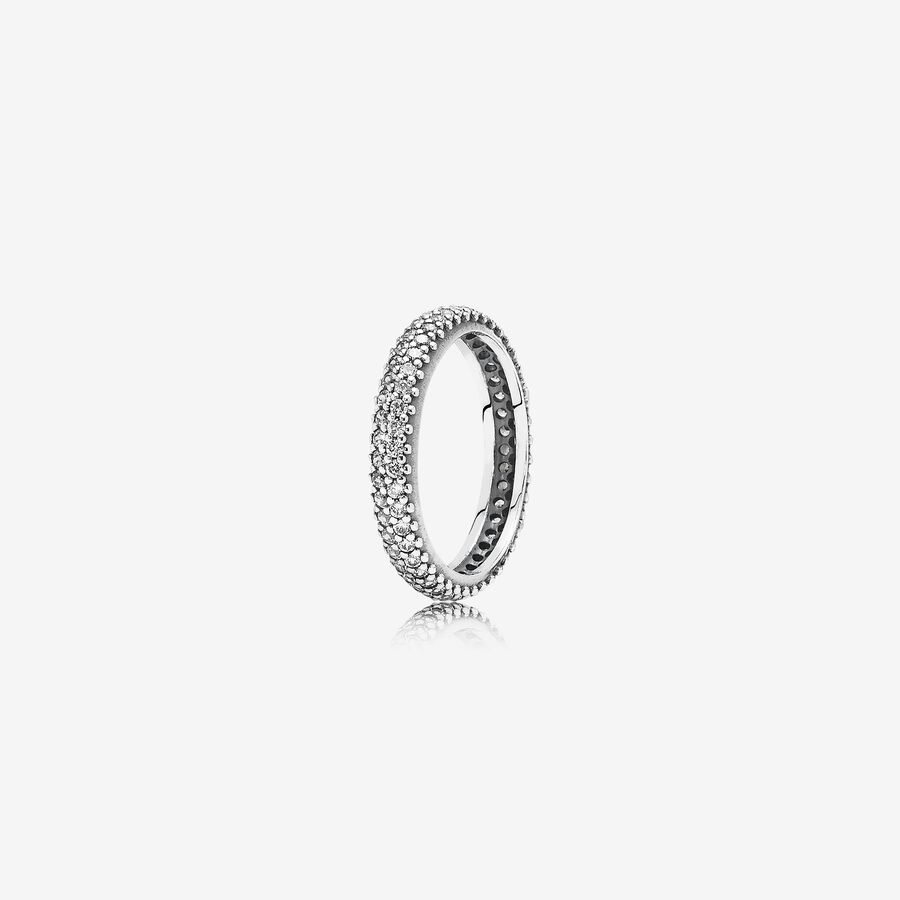 FINAL SALE - Inspiration Within Stackable Ring, Clear CZ image number 0