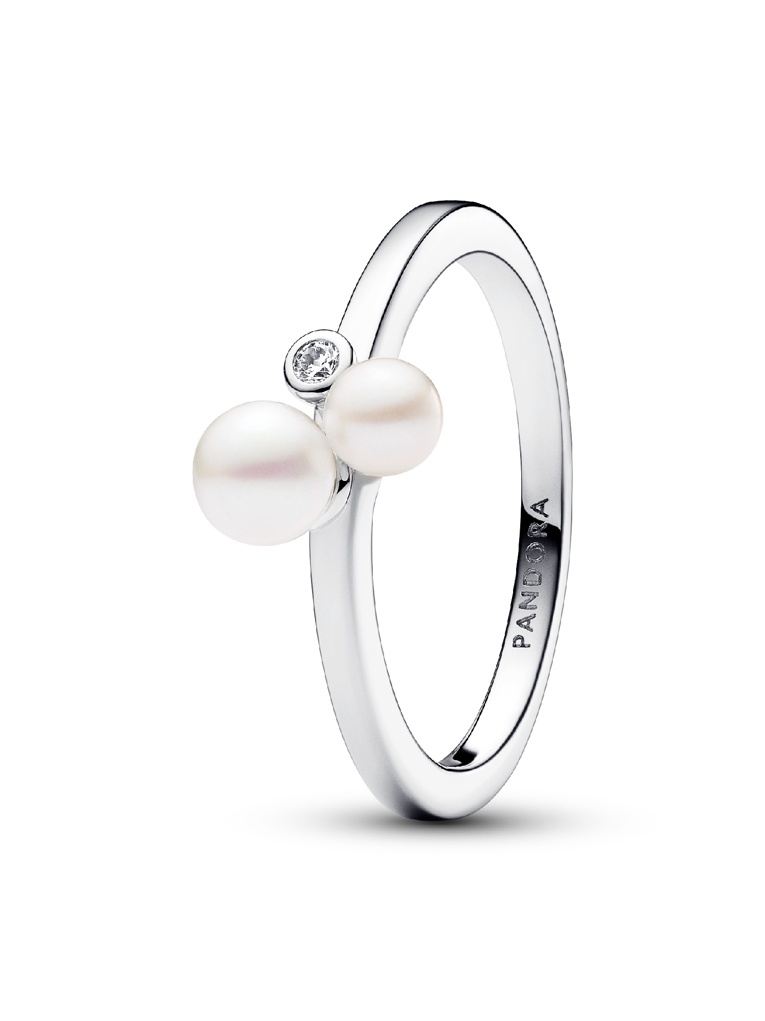  Bague avec deux perles de culture d’eau douce traitées