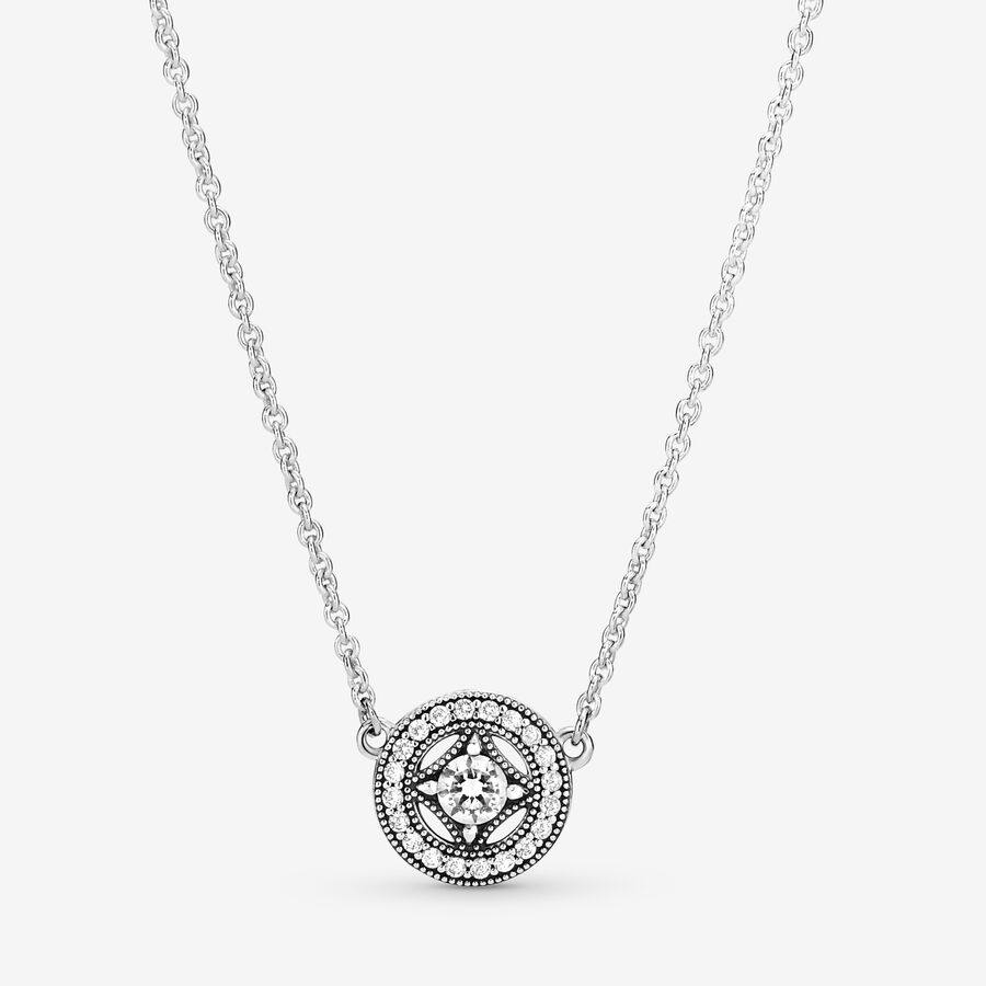 FINAL SALE - Vintage Circle Collier Necklace image number 0