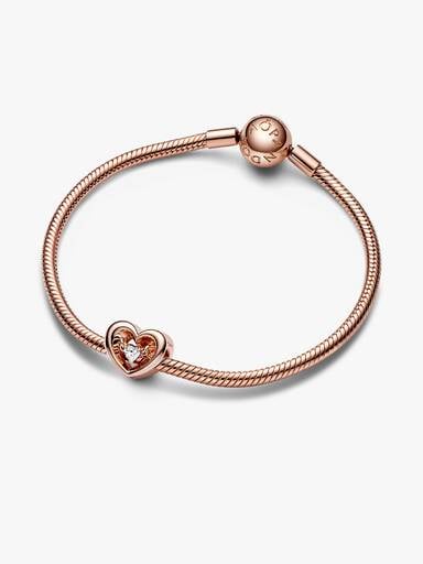 FINAL SALE - Radiant Heart & Floating Stone Charm