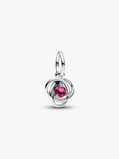 VENTE FINALE - Charm-pendentif Cercle éternel rose d'octobre