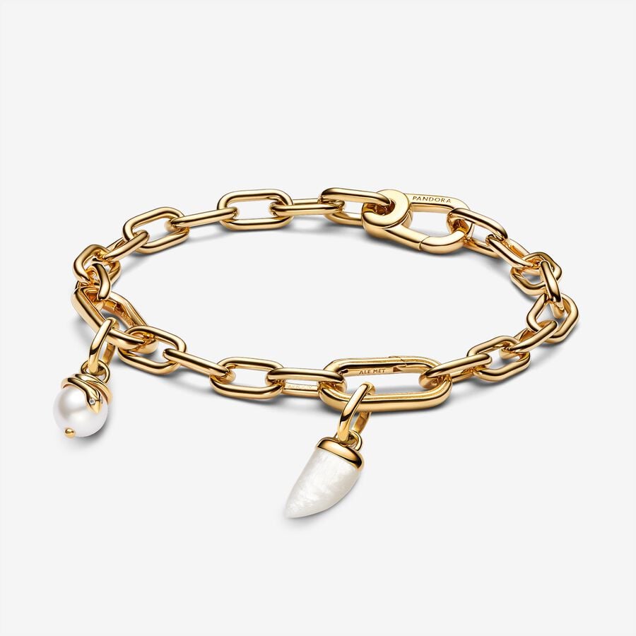 Ensemble de bracelet à mini charms-pendentifs Dent de requin et perle Pandora ME image number 0