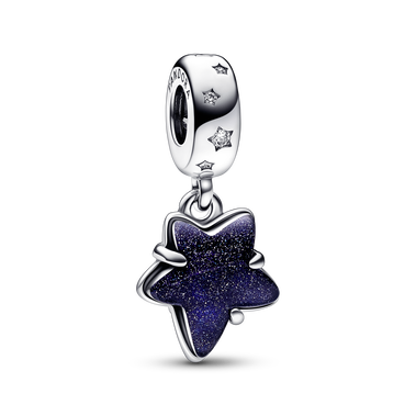 Charm-pendentif Étoile de galaxie céleste en verre de Murano