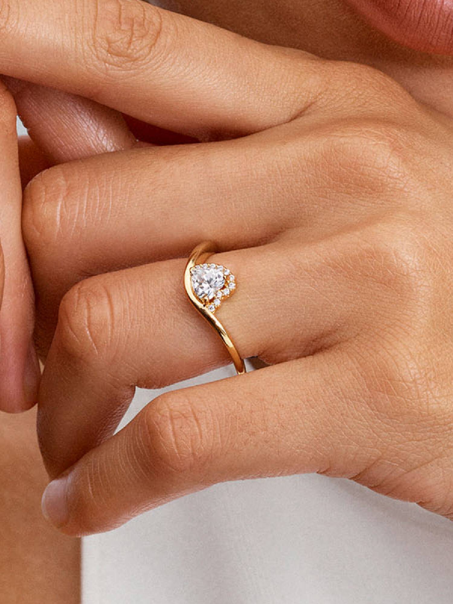 Bague Cœur ondulé